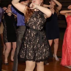 Homecoming dress! Black and tan.